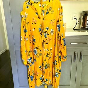 Yellow flowered dress